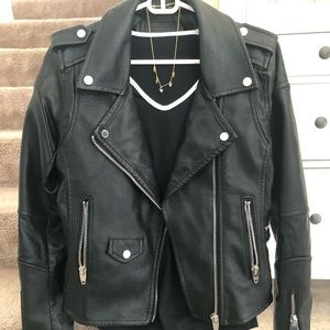 Nordstrom Faux Leather Bomber Jacket